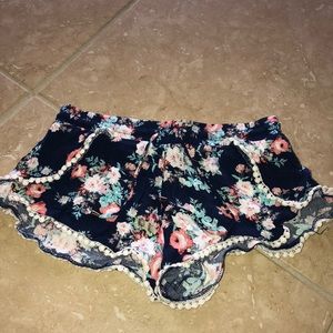 flower printed shorts